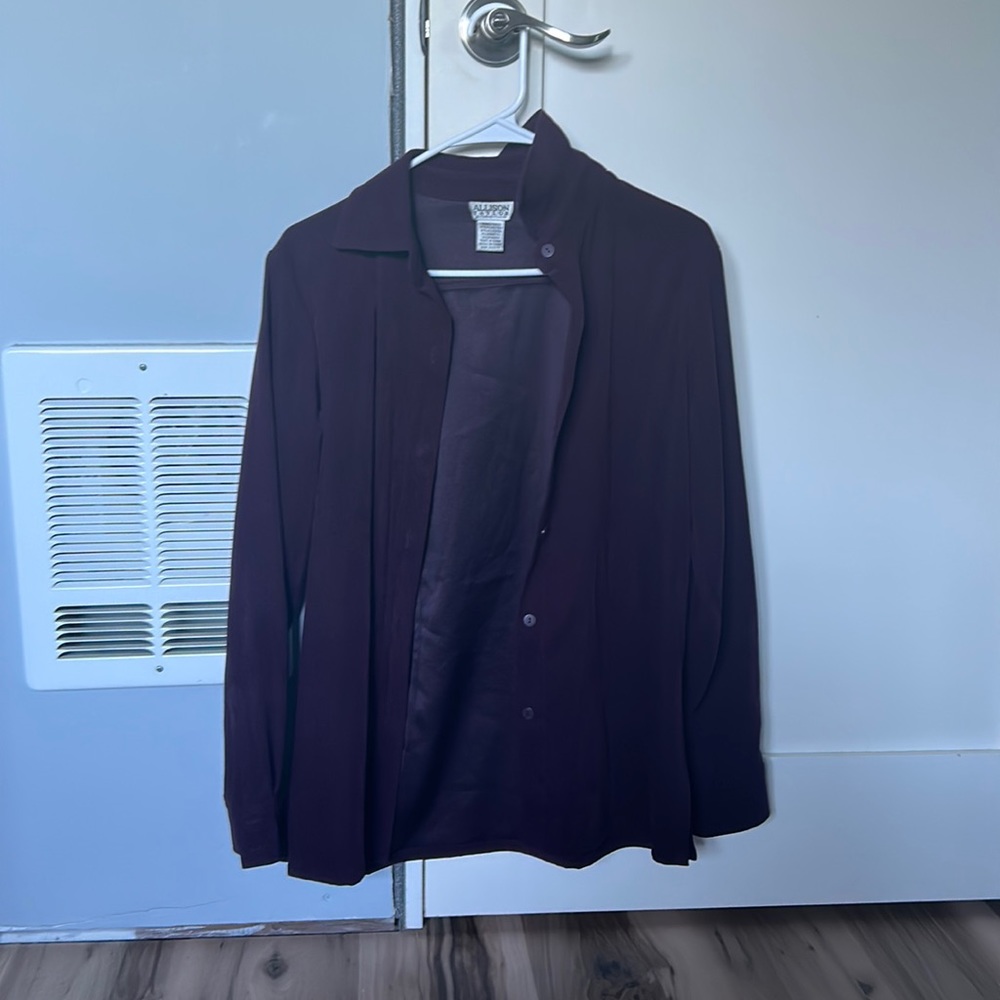 Purple/maroon button up